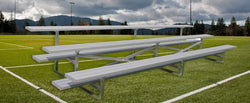 Gared Spectator Stationary Low Rise Bleacher, 3-Row, 7' 6" Aluminum Seating for 15 Fans (GSP-GSNB0308LR)