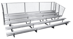 Gared Spectator Stationary Bleacher, 5-Row, 21' Aluminum with Guardrail Seating for 70 Fans (GSP-GSNB0521)