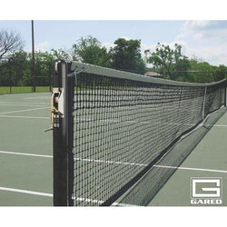 Gared 3" Round Competition Tennis Posts, Black Powder-Coated Steel with Brass Winder (GPS-GSTNPERDB)
