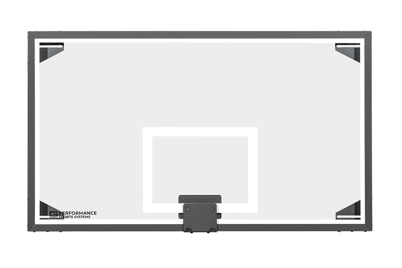 Gared Performance Sports Systems Professional Main Court Competition Glass Basketball Backboard 42 x 72" with Steel Frame (GPS - LXP4200) - SchoolOutlet