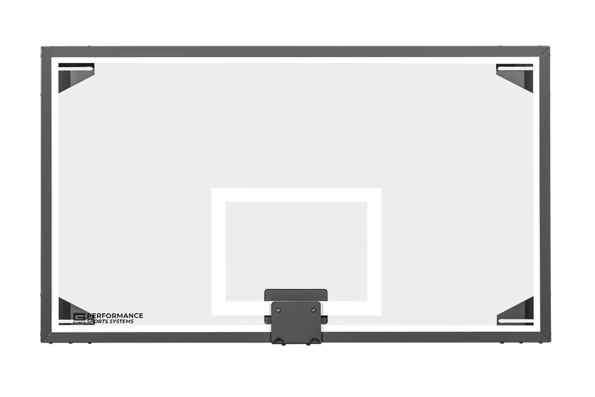Gared Performance Sports Systems Professional Main Court Competition Glass Basketball Backboard 42 x 72" with Steel Frame (GPS - LXP4200) - SchoolOutlet