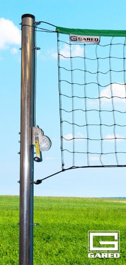 Gared SideOut 3.5" O.D. Steel Outdoor Volleyball System with Ground Sleeves (GPS-ODVB35)