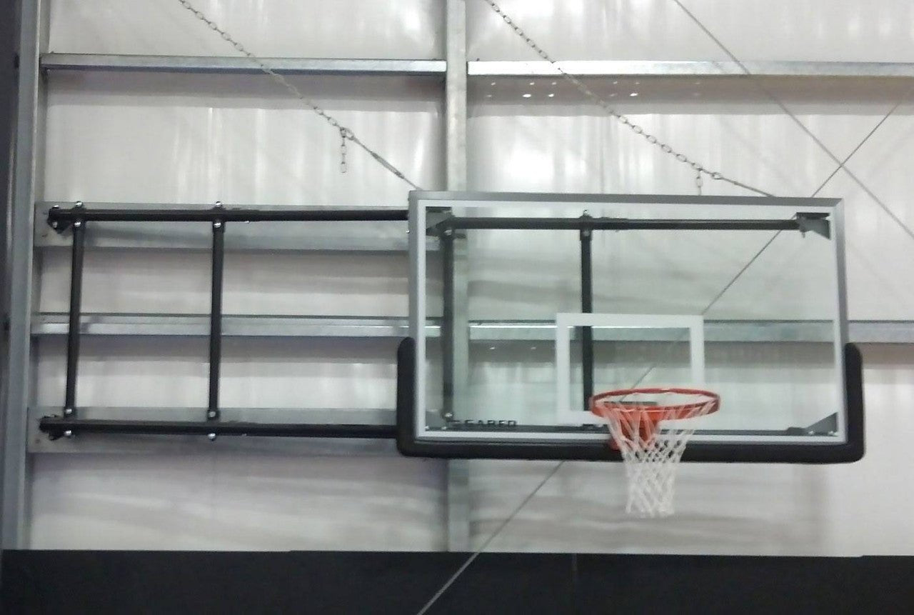 Gared Performance Sports Systems Side-Fold Wall Mount Package 9'-12' Extension, AFRG42, 2000+, PMCE (GPS-P2500-9124GL-XX) - SchoolOutlet