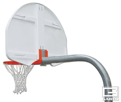 Gared Performance Sports Systems Economy Rear-Mount Gooseneck Basketball System 3.5" O.D. with Steel Backboard and Fixed Rim (GPS-PK3515)