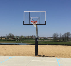 Gared Performance Sports Systems Economy Gooseneck Basketball System 3.5" O.D. with Acrylic Backboard and Double Breakaway Rim (GPS-PK3530)