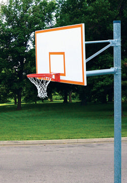 Gared Performance Sports Systems Heavy Duty Adjustable Straight Basketball System 6-5/8" O.D. with Steel Backboard and Titan Double Rim (GPS-PK6010)