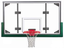 Gared Performance Sports Systems Conversion Gymnasium Basketball Backboard Package with Glass Conversion Board, Breakaway Rim, and Padding (GPS-PKARG20PM)