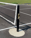 Gared Pickleball Replacement Posts, Black Steel Posts with Winch & End System (GPS - PKLBPB) - SchoolOutlet