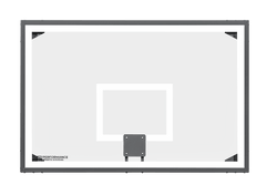 Gared Performance Sports Systems Oversized Steel-Framed Glass Basketball Backboard 48 x 72" for Direct Mount Applications (GPS-RG)