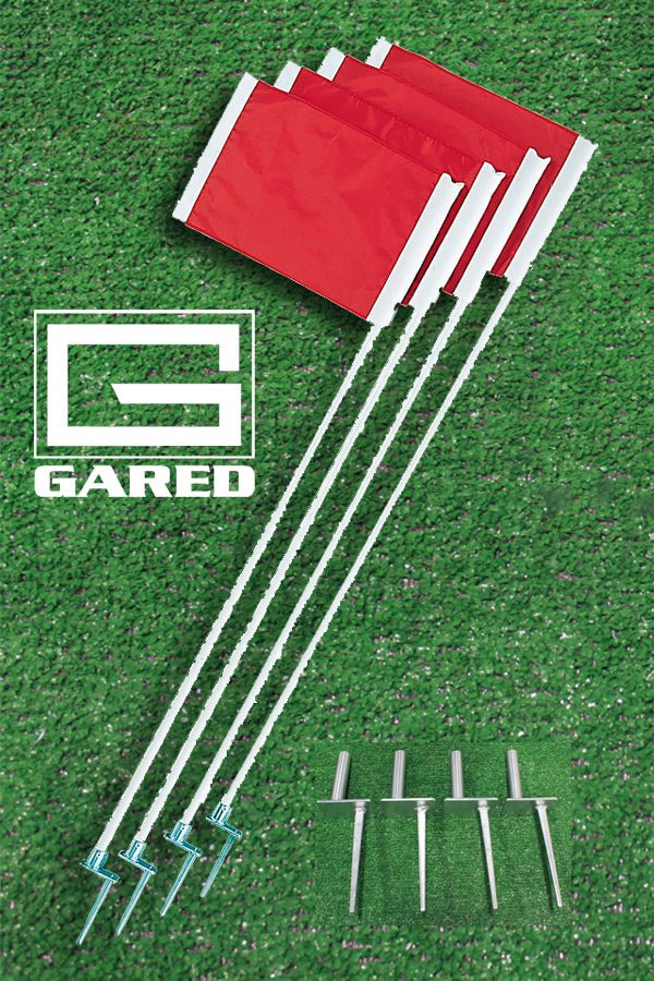 Gared Soccer Goal Corner Flag Set, Red Field Boundary Markers (GPS - SGCF) - SchoolOutlet