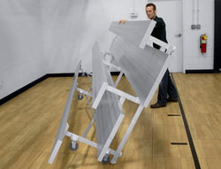 Gared Spectator Tip n’ Roll Bleacher, 2-Row, 7' 6" Aluminum Seating with Double Foot Plank (GPS-TRB0208DF)