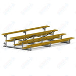 Jaypro Sports Bleacher - 4 Row - Tip & Roll, Single Foot Plank, Powder Coated - 15' L (BLCH-4TRGPC)