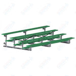 Jaypro Sports Bleacher - 4 Row - Tip & Roll, Single Foot Plank, Powder Coated - 15' L (BLCH-4TRGPC)
