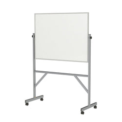 Ghent Reversible Porcelain Whiteboard, Aluminum Frame, Magnetic, 3'H x 4'W