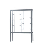 Ghent Challenger Display Case, Open Base, Aluminum Frame, 66