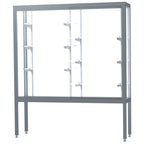 Ghent Challenger Display Case, Open Base, Aluminum Frame, 66