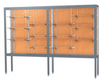 Ghent Challenger Display Case, Open Base, Aluminum Frame, 66
