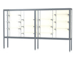 Ghent Challenger Display Case, Open Base, Aluminum Frame, 66
