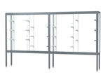 Ghent Challenger Display Case, Open Base, Aluminum Frame, 66