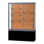 Ghent Challenger Display Case, Black Laminate Base, Aluminum Frame, 66