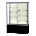 Ghent Challenger Display Case, Black Laminate Base, Aluminum Frame, 66