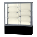 Ghent Challenger Display Case, Black Laminate Base, Aluminum Frame, 66