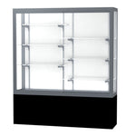 Ghent Challenger Display Case, Black Laminate Base, Aluminum Frame, 66