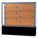 Ghent Challenger Display Case, Black Laminate Base, Aluminum Frame, 66