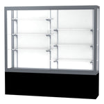 Ghent Challenger Display Case, Black Laminate Base, Aluminum Frame, 66