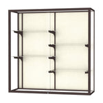 Ghent Champion Wall - Mounted Display Case, Plaque Fabric Back, Aluminum Frame, 4 Shelves, 48