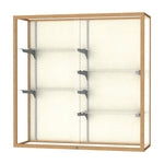Ghent Champion Wall - Mounted Display Case, Plaque Fabric Back, Aluminum Frame, 4 Shelves, 48