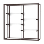 Ghent Champion Wall - Mounted Display Case, White Laminate Back, Aluminum Frame, 4 Shelves, 48