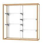 Ghent Champion Wall - Mounted Display Case, White Laminate Back, Aluminum Frame, 4 Shelves, 48
