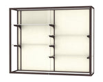 Ghent Champion Wall - Mounted Display Case, Plaque Fabric Back, Aluminum Frame, 4 Shelves, 48
