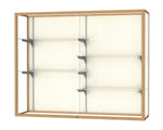 Ghent Champion Wall - Mounted Display Case, Plaque Fabric Back, Aluminum Frame, 4 Shelves, 48