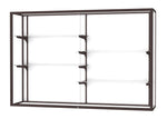 Ghent Champion Wall - Mounted Display Case, White Laminate Back, Aluminum Frame, 4 Shelves, 48