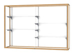 Ghent Champion Wall - Mounted Display Case, White Laminate Back, Aluminum Frame, 4 Shelves, 48