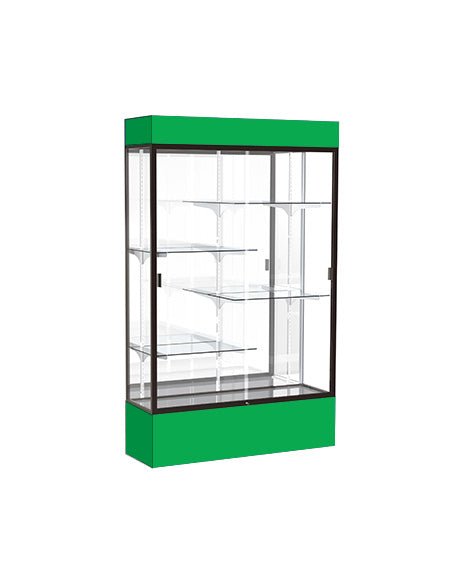Ghent Spirit Floor Display Case Lighted, Aluminum Frame, 80"H x 48"W x 16"D - Waddell Display Collection (GHE - 3174XX - XX - XX) - SchoolOutlet