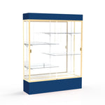 Ghent Spirit Floor Display Case Lighted, Aluminum Frame, 80