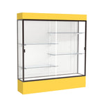 Ghent Spirit Floor Display Case Lighted, Aluminum Frame, 80