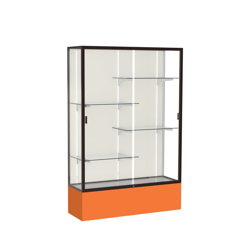 Ghent Spirit Floor Display Case, Unlighted, Aluminum Frame, 72"H x 48"W x 16"D - Waddell Display Collection (GHE - 374XX - XX - XX) - SchoolOutlet