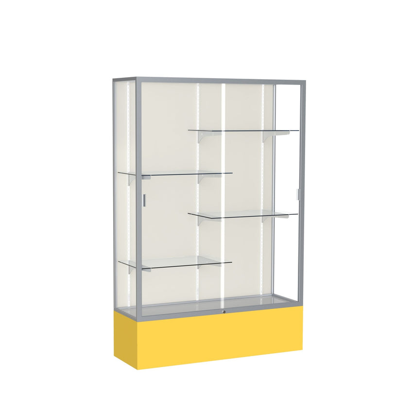 Ghent Spirit Floor Display Case, Unlighted, Aluminum Frame, 72"H x 48"W x 16"D - Waddell Display Collection (GHE - 374XX - XX - XX) - SchoolOutlet