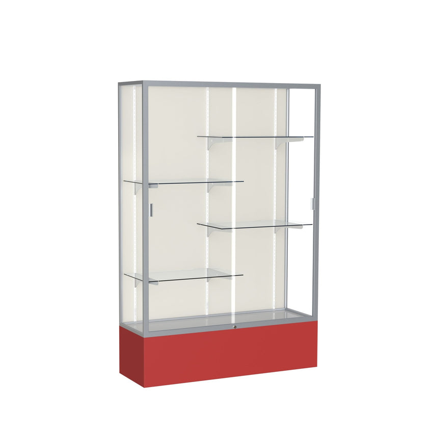 Ghent Spirit Floor Display Case, Unlighted, Aluminum Frame, 72"H x 48"W x 16"D - Waddell Display Collection (GHE - 374XX - XX - XX) - SchoolOutlet