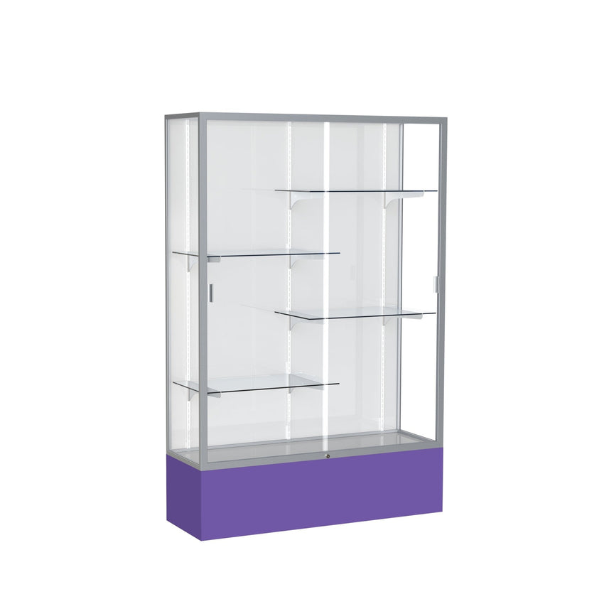 Ghent Spirit Floor Display Case, Unlighted, Aluminum Frame, 72"H x 48"W x 16"D - Waddell Display Collection (GHE - 374XX - XX - XX) - SchoolOutlet