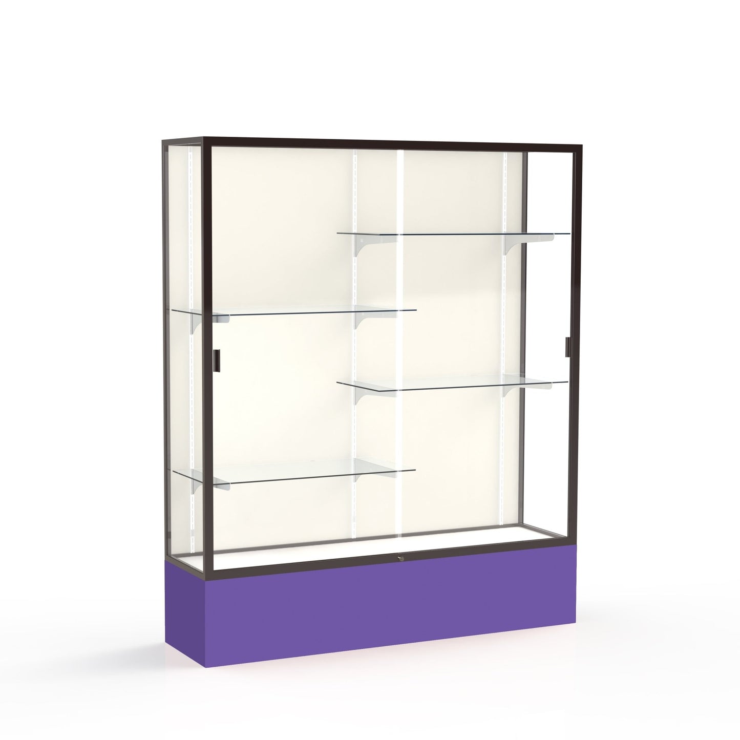 Ghent Spirit Floor Display Case, Unlighted, Aluminum Frame, 72"H x 60"W x 16"D - Waddell Display Collection (GHE - 375XX - XX - XX) - SchoolOutlet