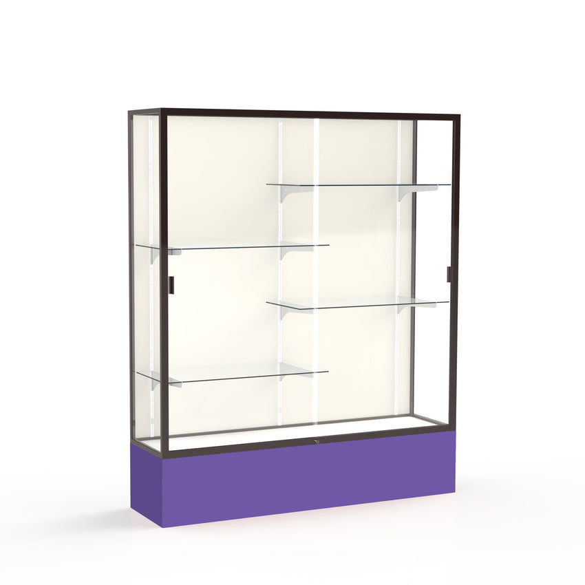 Ghent Spirit Floor Display Case, Unlighted, Aluminum Frame, 72"H x 60"W x 16"D - Waddell Display Collection (GHE - 375XX - XX - XX) - SchoolOutlet