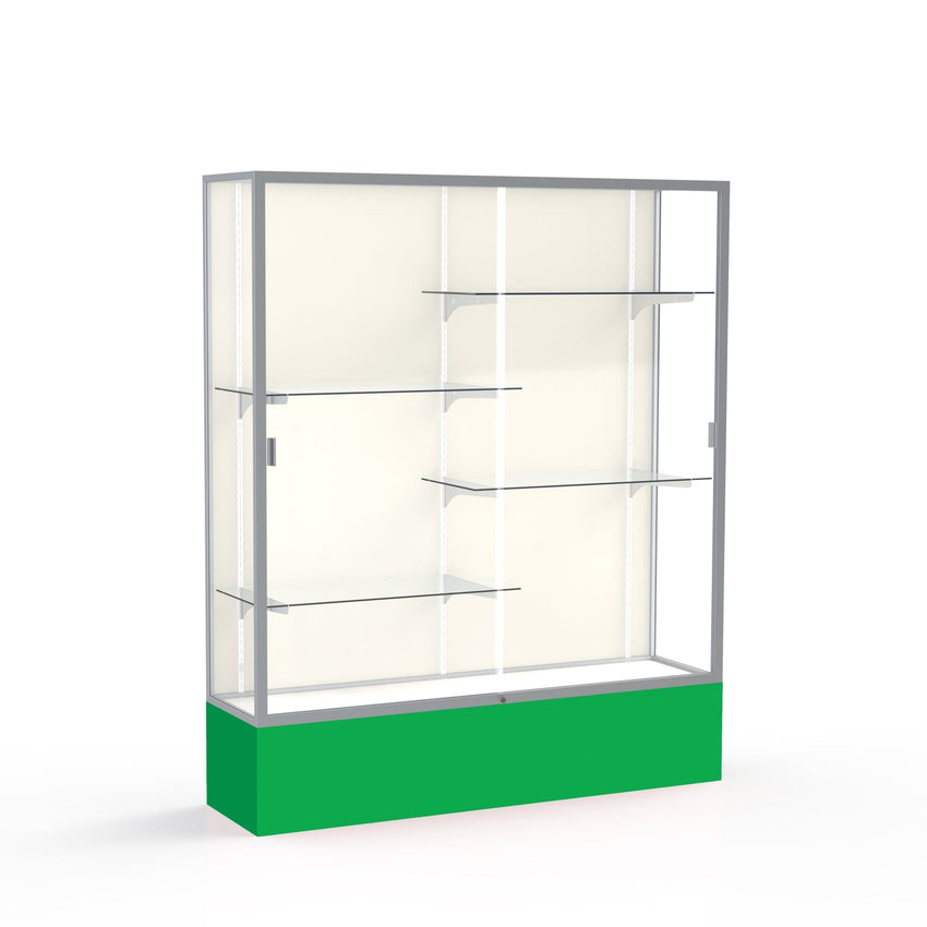 Ghent Spirit Floor Display Case, Unlighted, Aluminum Frame, 72"H x 60"W x 16"D - Waddell Display Collection (GHE - 375XX - XX - XX) - SchoolOutlet