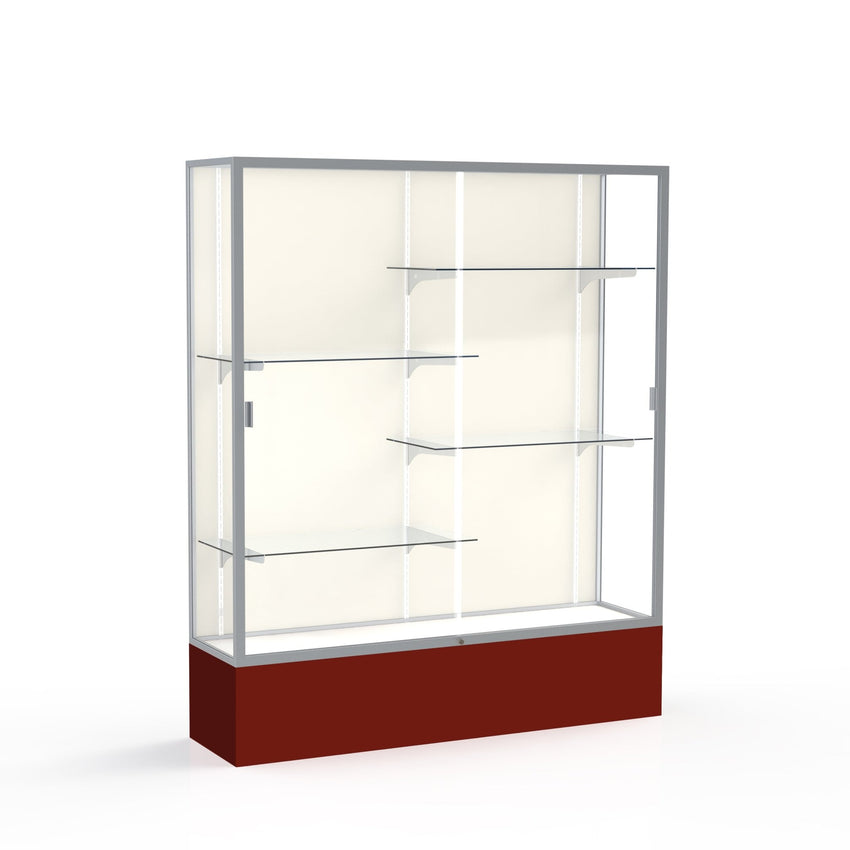 Ghent Spirit Floor Display Case, Unlighted, Aluminum Frame, 72"H x 60"W x 16"D - Waddell Display Collection (GHE - 375XX - XX - XX) - SchoolOutlet