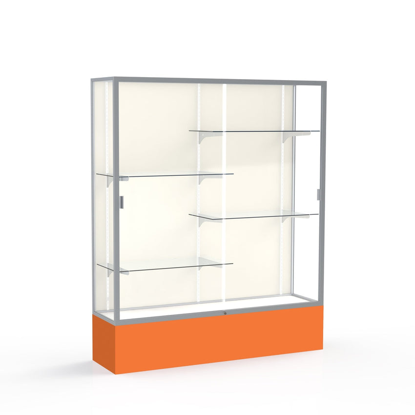 Ghent Spirit Floor Display Case, Unlighted, Aluminum Frame, 72"H x 60"W x 16"D - Waddell Display Collection (GHE - 375XX - XX - XX) - SchoolOutlet