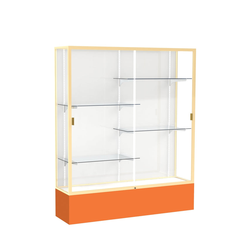 Ghent Spirit Floor Display Case, Unlighted, Aluminum Frame, 72"H x 60"W x 16"D - Waddell Display Collection (GHE - 375XX - XX - XX) - SchoolOutlet